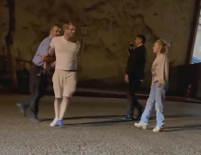 Hayden Panettiere and Brian Hickerson after a brawl outside a hotel.