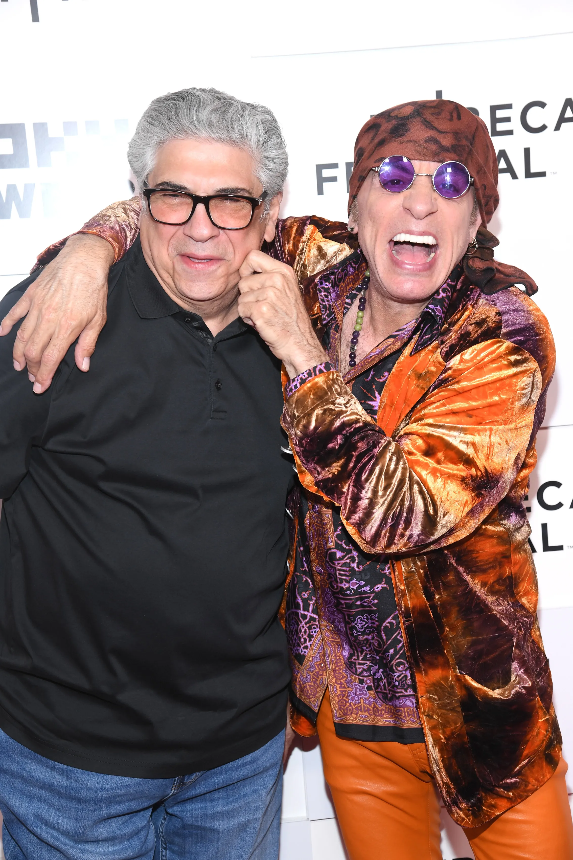 Vinny Pastore and Steven Van Zandt pose together.