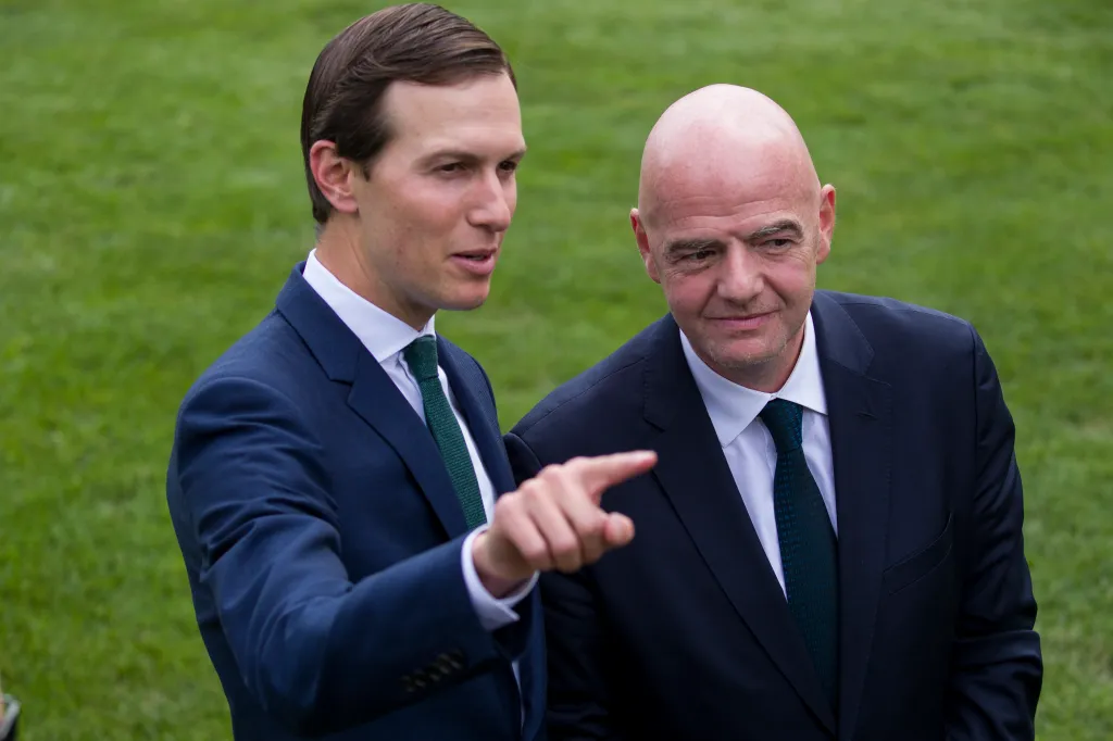 FIFA President Gianni Infantino developed close ties with Jared Kushner after Trump tapped his son-in-law to help secure the 2026 World Cup for North America, according to UEFA’s filing.