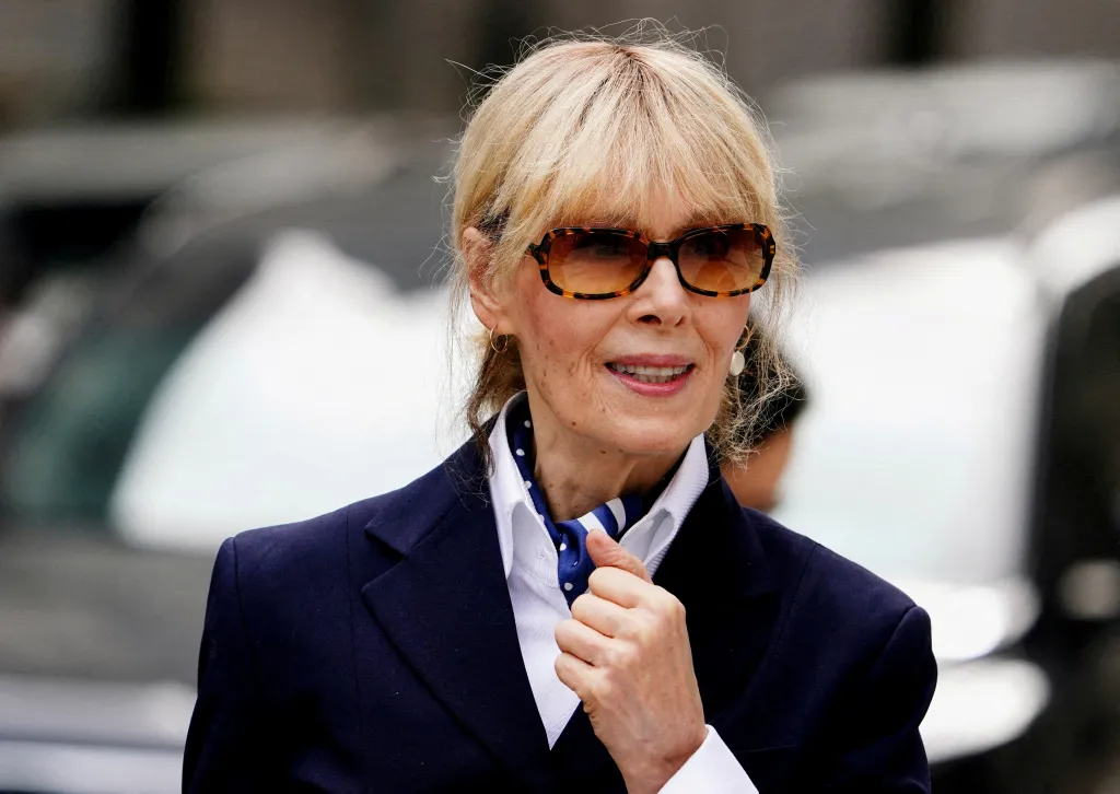 E. Jean Carroll leaves the 2nd U.S. Circuit Court of Appeals.