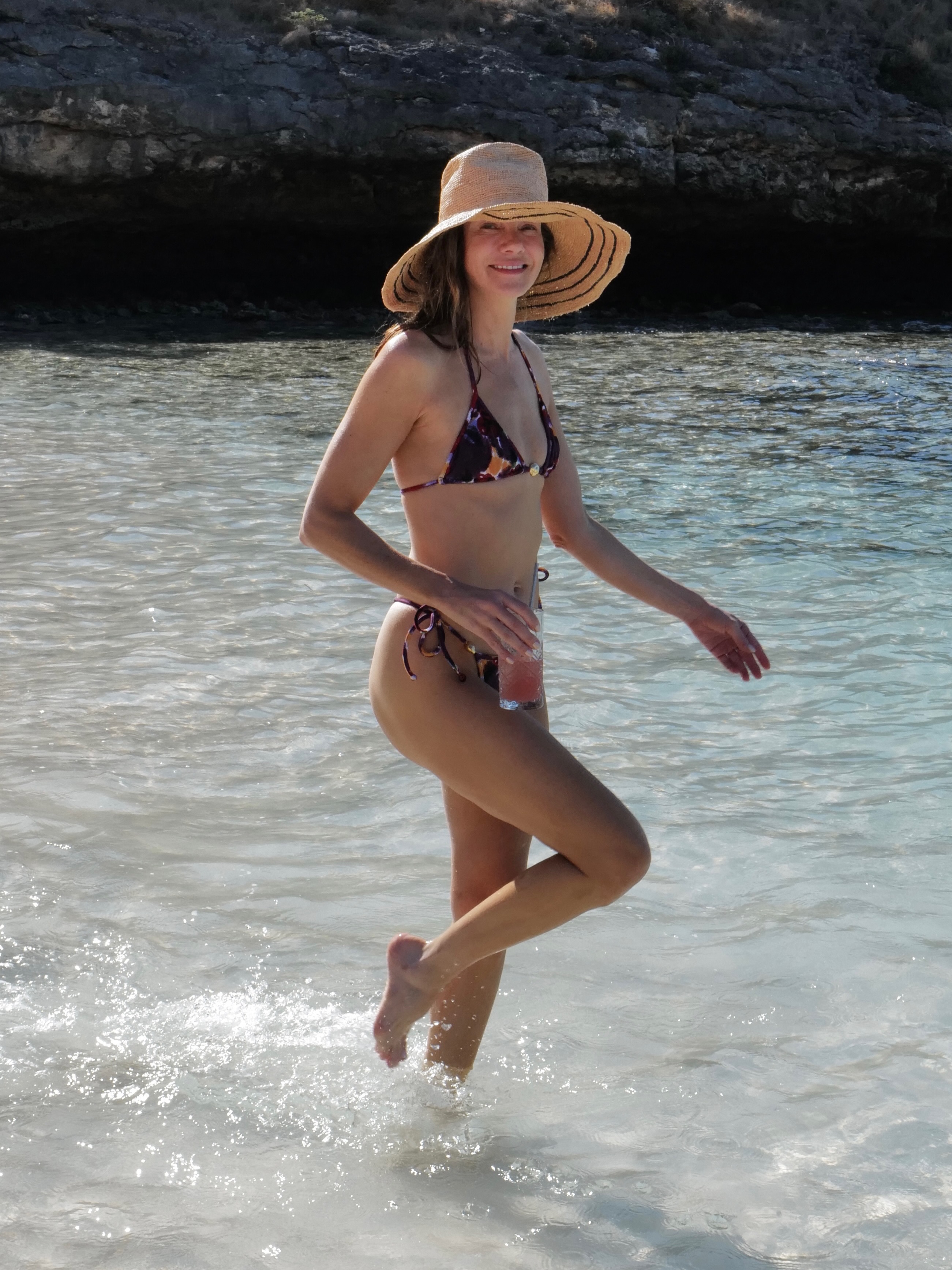 Monaghan soaked up the sunshine while exploring Indonesia during a family vacation.