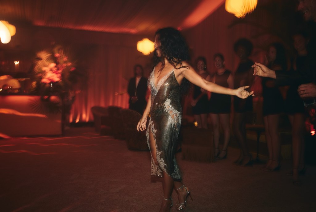 Jen Rubio dancing at her birthday party.