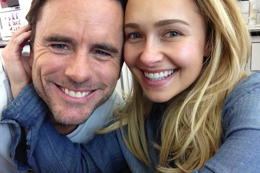 Hayden Panettiere and Charles Esten smiling.