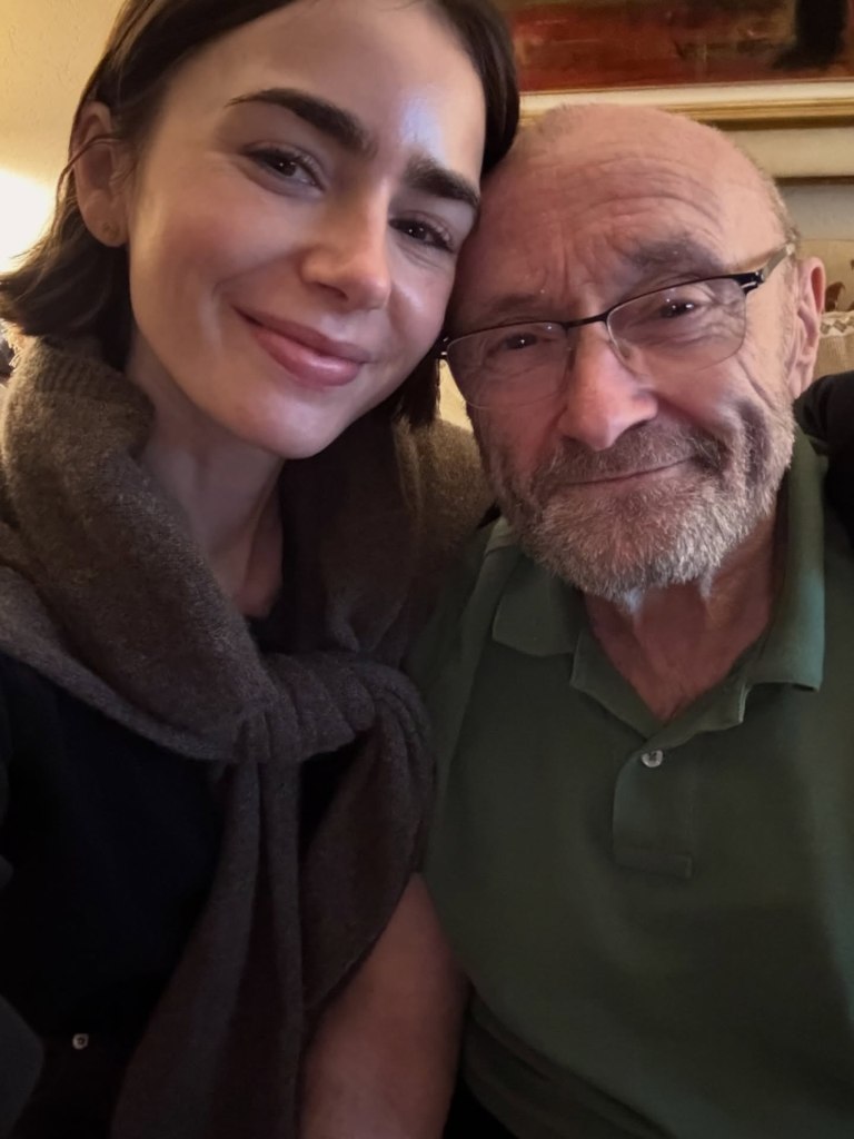 Phil Collins and daughter Lily in a selfie.