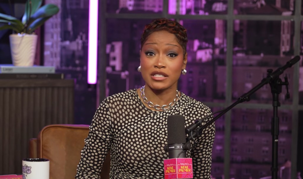 Keke Palmer on her podcast set.