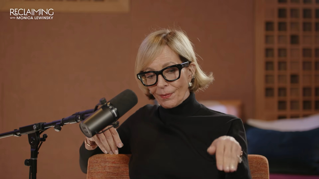 Allison Janney at an interview for Reclaiming with Monica Lewinsky.