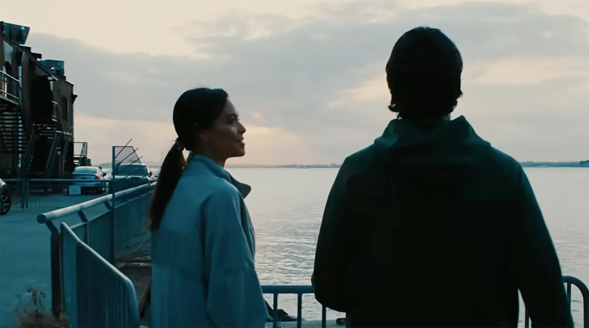 Aubrey Cleland and Ben Barnes in the music video for Barnes' song 