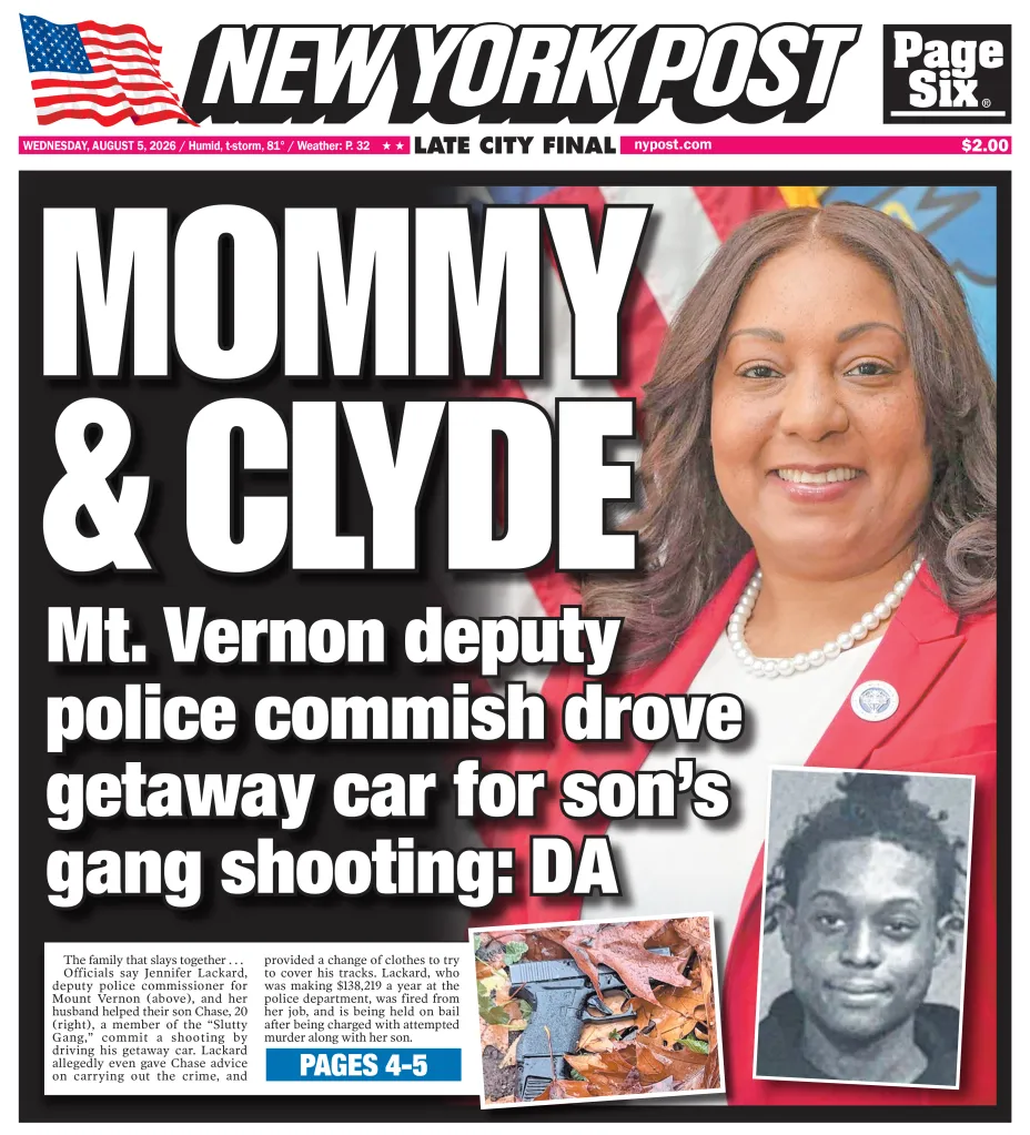 New York Post front page with the headline 
