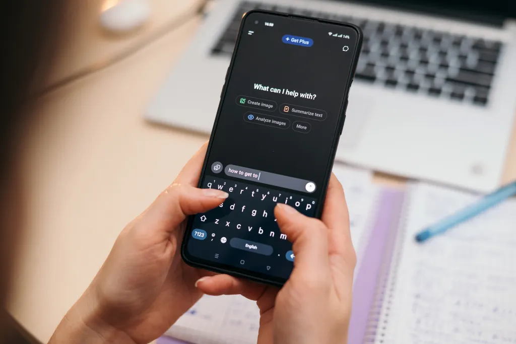 Person typing 