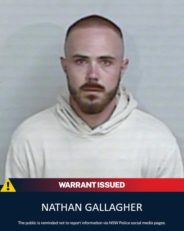 Mugshot of Nathan Gallagher with a 