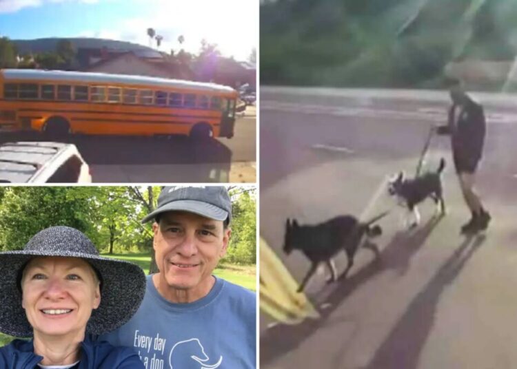 Grieving widow of California man killed by school bus sues district