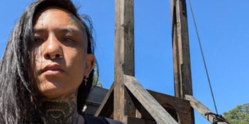 He brought a guillotine to D.C. He didn’t expect to face a felony.