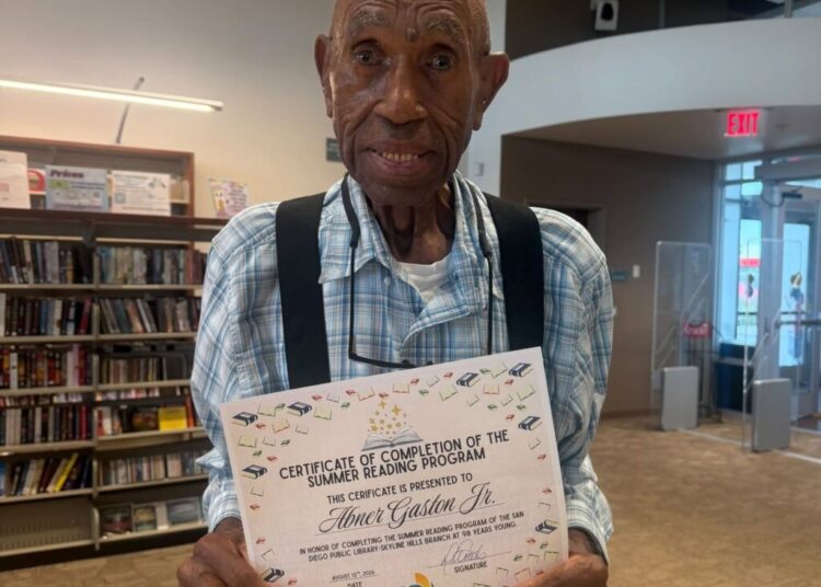 At 98, he took on a summer reading challenge. He plans to do it again at 99.