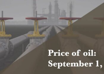 Current price of oil as of September 1, 2026