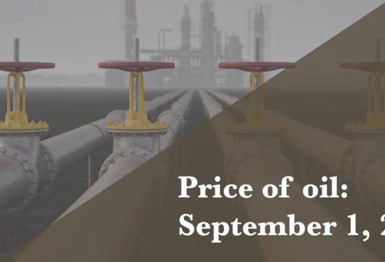 Current price of oil as of September 1, 2026