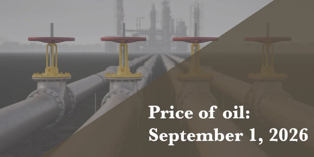Current price of oil as of September 1, 2026