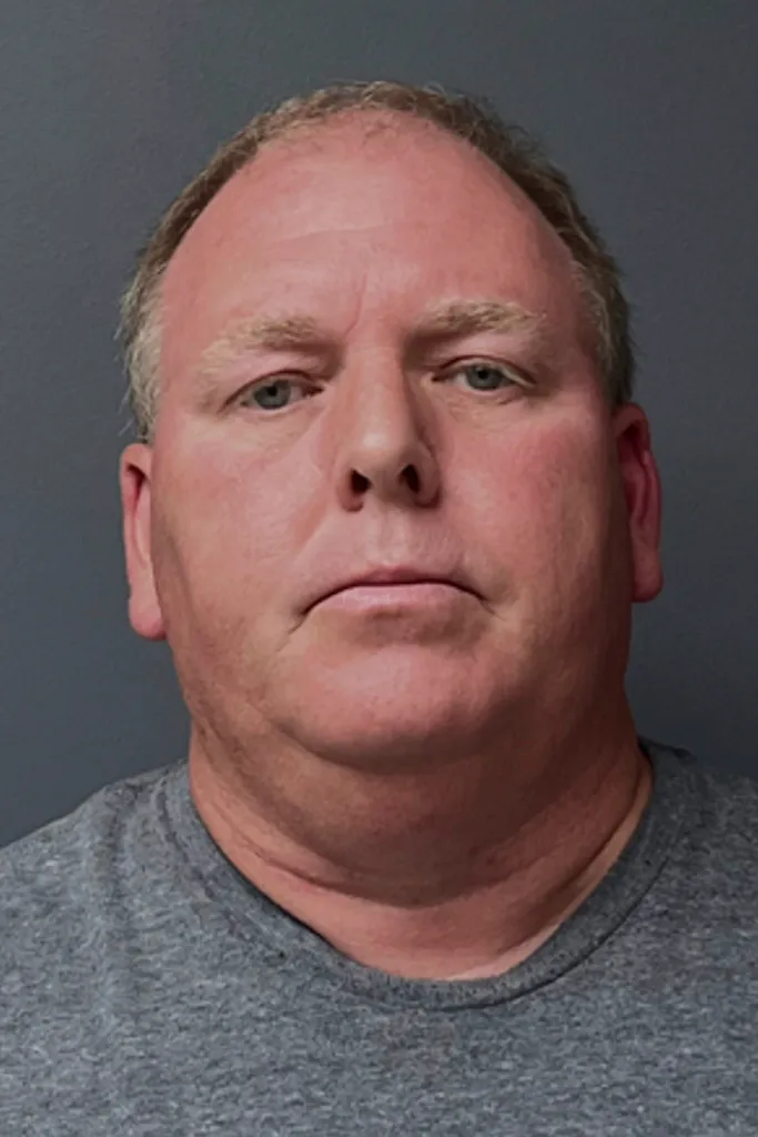 Booking photo of Upper Pottsgrove Police Cpl. Sean Farrell.