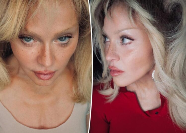 Madonna, 68, shows off fresh-faced freckled look and ultra-smooth complexion