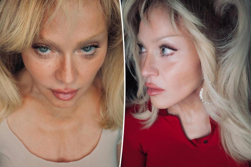 Madonna, 68, shows off fresh-faced freckled look and ultra-smooth complexion