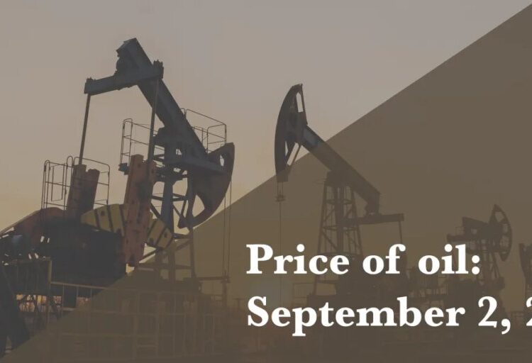 Current price of oil as of September 2, 2026