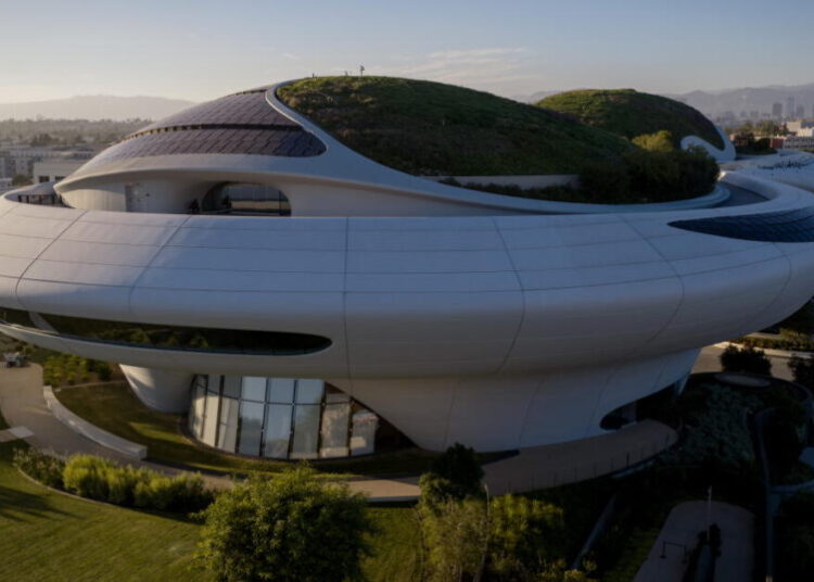 Lucas Museum of Narrative Art arrives as one of L.A.’s boldest, most contradictory buildings