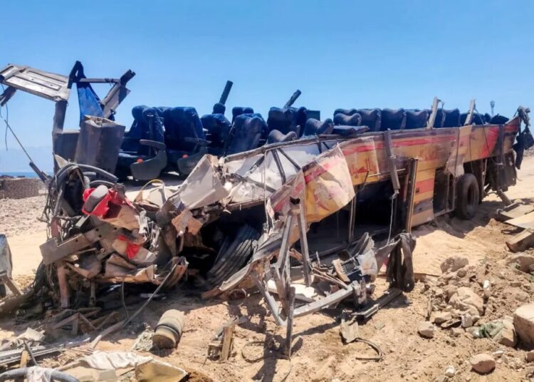 At least 22 dead after bus crash in Egypt’s Sinai Peninsula