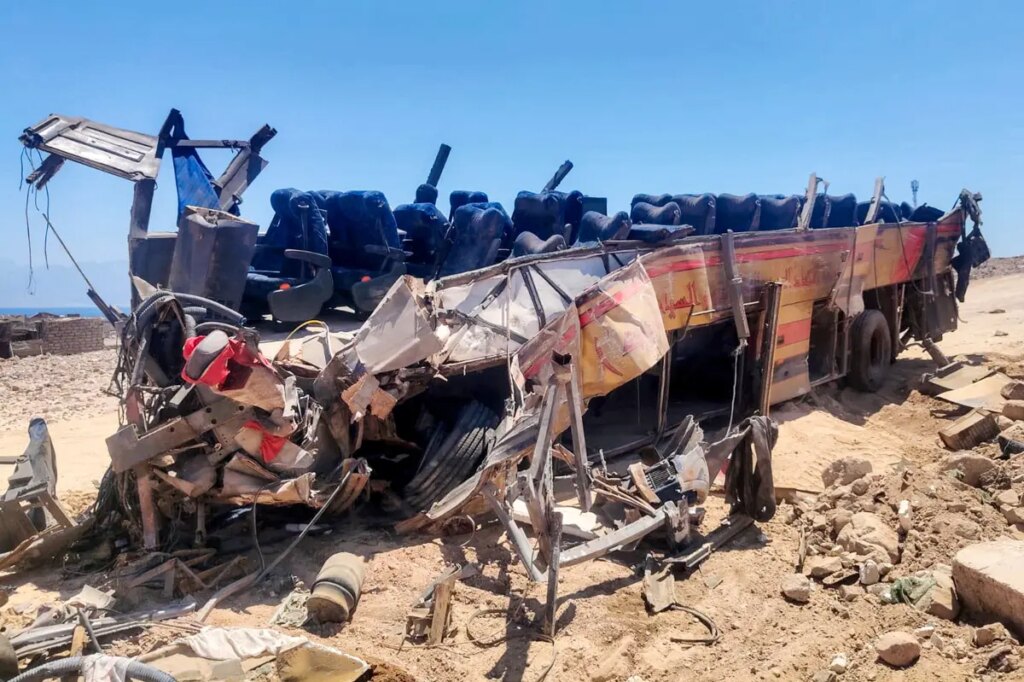 At least 22 dead after bus crash in Egypt’s Sinai Peninsula