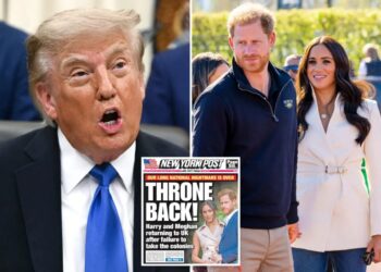 Trump ‘happy’ Prince Harry, Meghan Markle left US  — but he ‘would not have taken them back’
