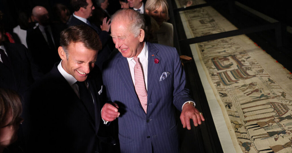 Charles Views the Bayeux Tapestry, This Time as King