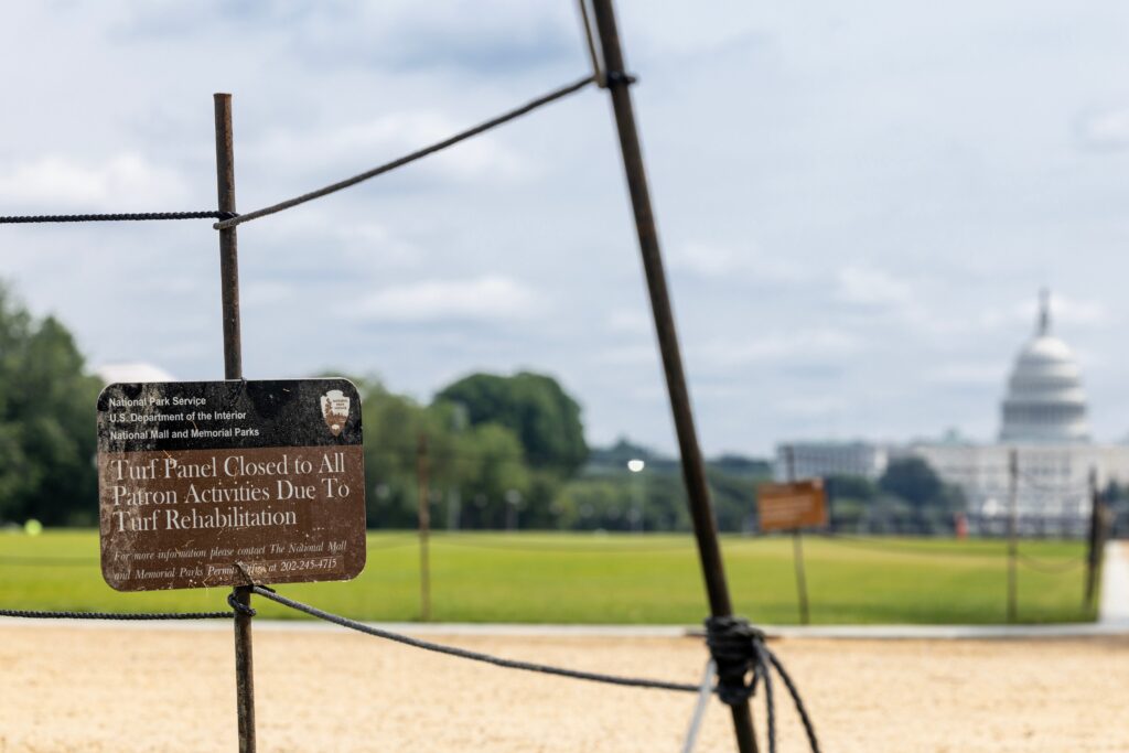 Mile-long stretch of National Mall closed until 2027 for turf renovation