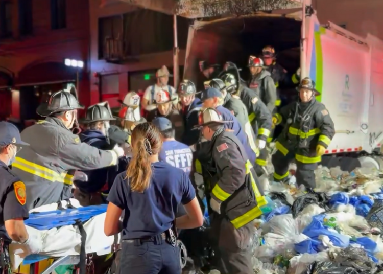 Man Is Rescued From Inside Garbage Truck in San Francisco