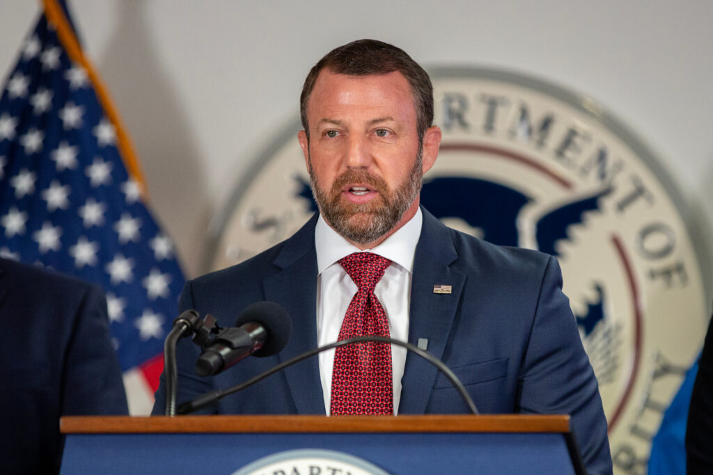 Plane carrying DHS Secretary Mullin makes emergency landing after engine failure