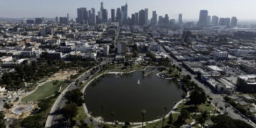 L.A. is building a mystery fence around MacArthur Park