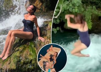 Brooke Shields makes a splash in black swimsuit during action-packed Croatia trip