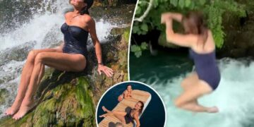 Brooke Shields makes a splash in black swimsuit during action-packed Croatia trip