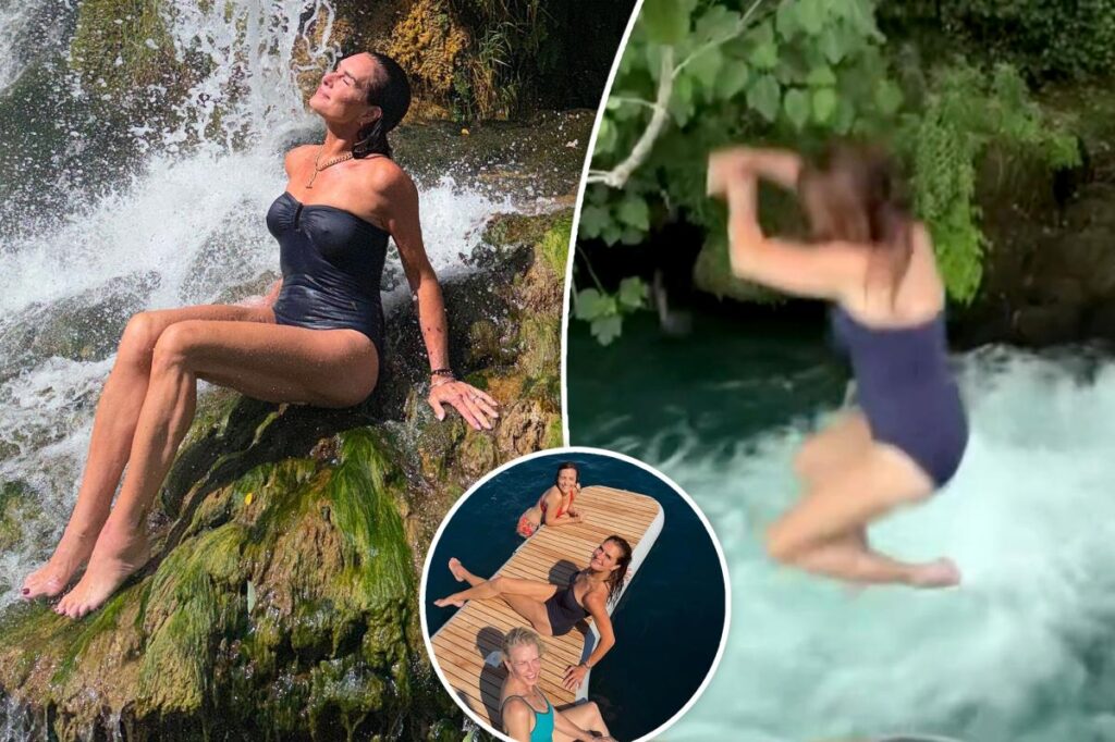 Brooke Shields makes a splash in black swimsuit during action-packed Croatia trip