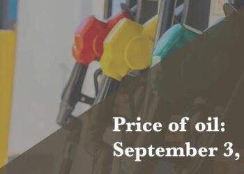 Current price of oil as of September 3, 2026