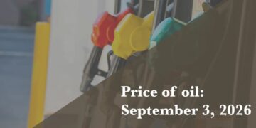 Current price of oil as of September 3, 2026