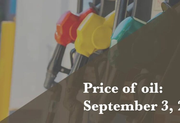 Current price of oil as of September 3, 2026