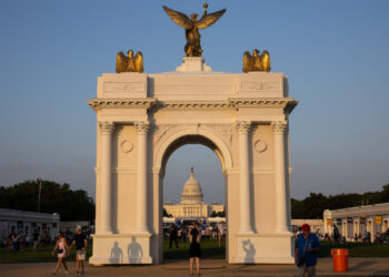 Groundbreaking for Trump’s arch will begin soon, Burgum says