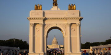 Groundbreaking for Trump’s arch will begin soon, Burgum says