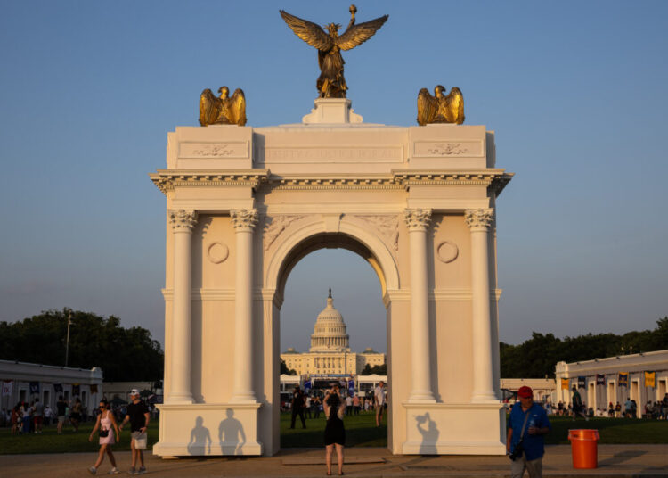 Groundbreaking for Trump’s arch will begin soon, Burgum says