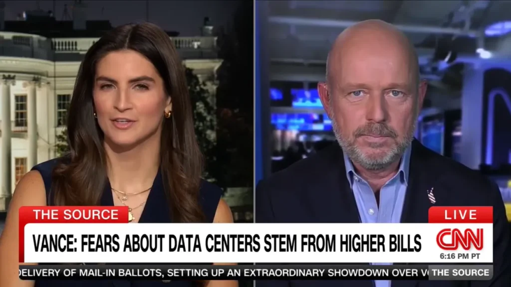 ‘I’m going to get in trouble!’ Trump-backed candidate squirms over data centers on CNN