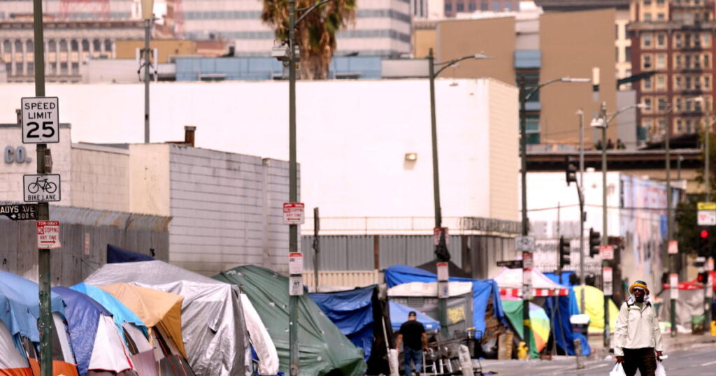 Nearly 6,000 homeless people could be displaced by the L.A. Olympics, study says