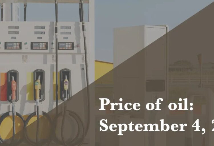 Current price of oil as of September 4, 2026