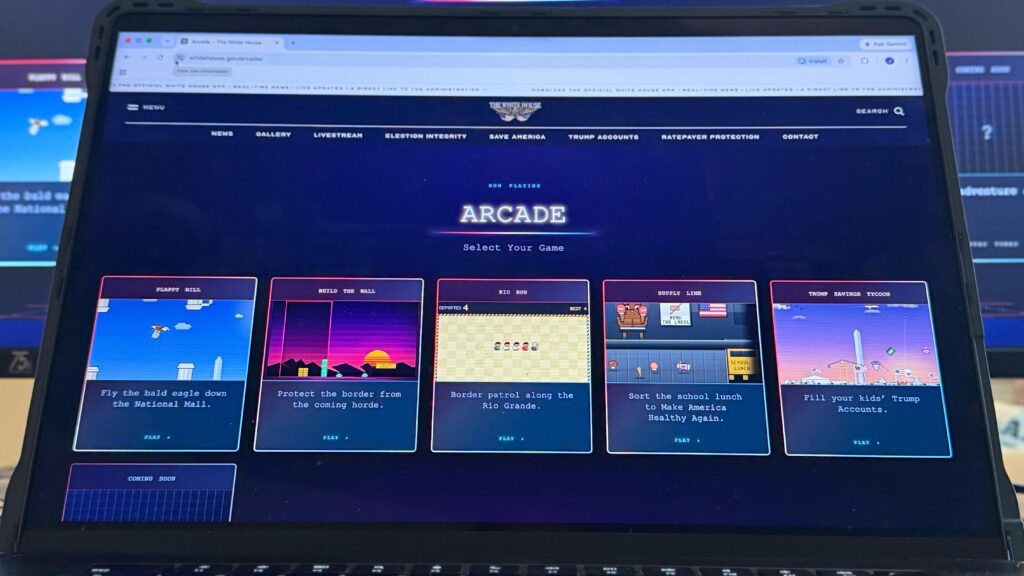 White House ‘Arcade’ Invites Players to ‘Build the Wall’ and ‘Fill a Trump Account’