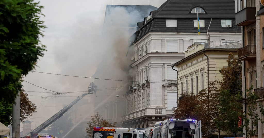 Russian Drone Strikes Office of Ukraine’s Intelligence Chief