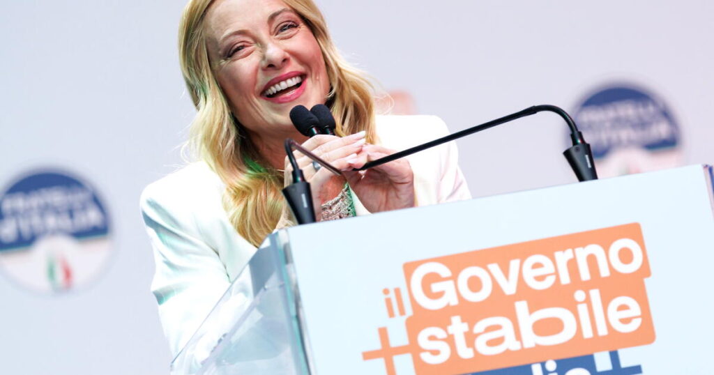 Meloni celebrates her Italian government’s longevity during party rally in Bari