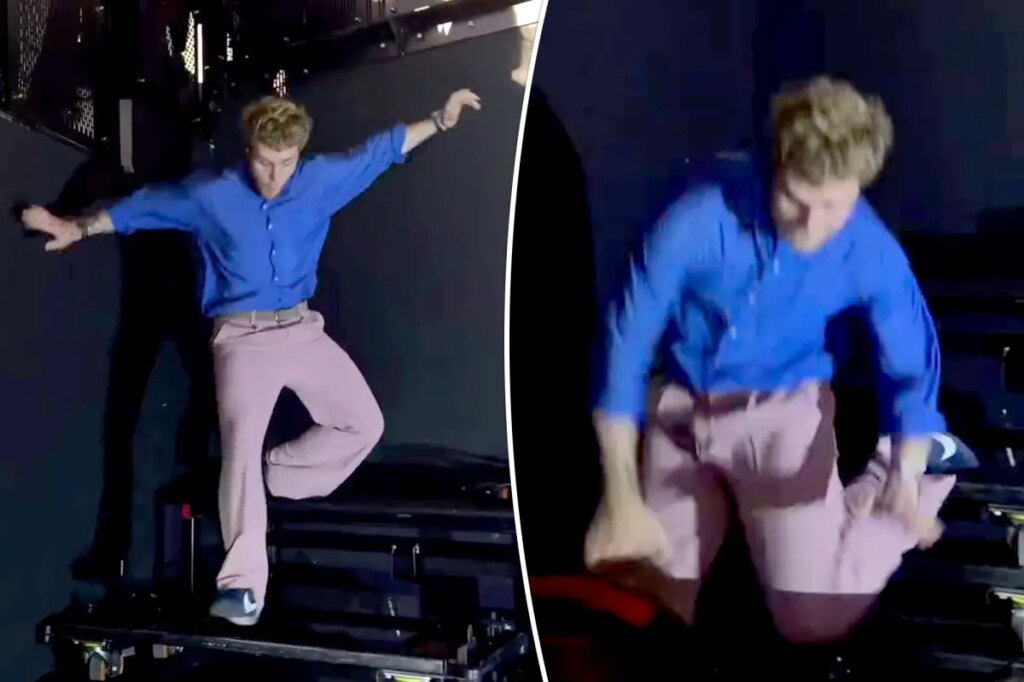 Alex Warren takes hard falls during concert: ‘They told me to break a leg’
