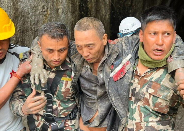 Rescuers in Nepal pull 2 people alive from the debris 10 days after devastating floods
